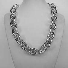 Silver oval link necklace 