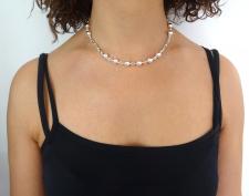 Made in italy sterling silver bead necklace 8mm 