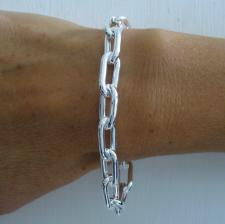 Sterling silver paperclip bracelet.