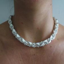 Sterling silver byzantine necklace