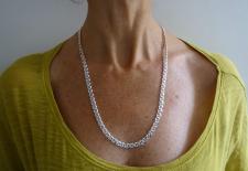 Sterling silver flat marina chain necklace 5.8mm