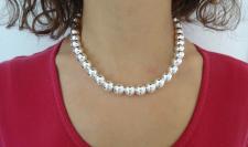 925 silver ball necklace made in italy