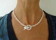 Sterling silver toggle necklace 
