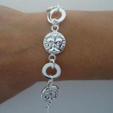 Silver Florentine Coin Bracelet