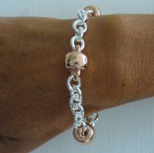 Sterling silver bracelet rose gold plated