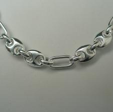 Sterling silver men's mariner necklace