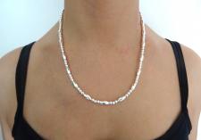 Collana sfere e ovali in argento 925