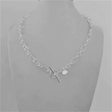 Sterling silver toggle necklace italy