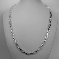 Collana uomo argento 925 catena maglia rettangolare.