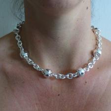 Sterling silver balls chain necklace 14mm