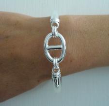 Silver bangle bracelet made in Italy