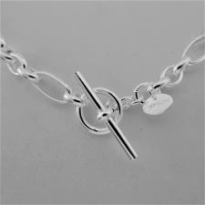 Sterling silver toggle necklace italy