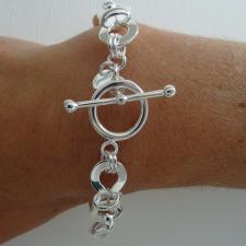 Chiusura toggle bracciale argento