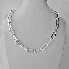 Silver paperclip square chain