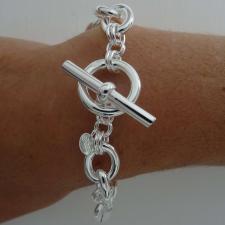 Bracciale superfice coccodrillo in argento 925