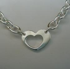 Sterling silver necklace with heart