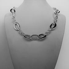 Collana artigianale catena vuota in argento