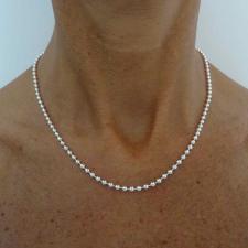 Collana ball chain 3mm in argento