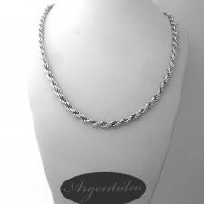 Silver rope chain 4,5mm made in italy