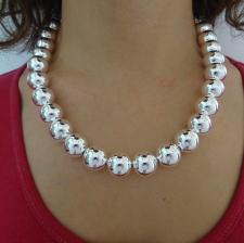 Collana sfere argento grandi