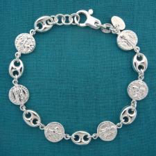 925 sterling silver bracelet, Florentine florin.