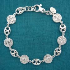 Bracciale in argento 925. Monete Fiorini piccoli.