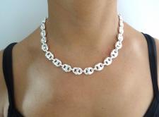 Collana argento massiccio maglia marina