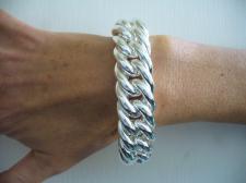 Silver double curb bracelet from Italy