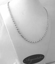Solid 925 silver rope chain necklace 3.5mm
