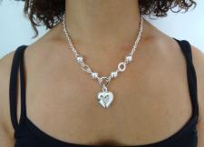 Collana argento con cuore san valentino