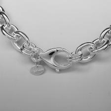 Oval link necklace in 925 silver made in Italy