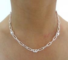 925 silver paperclip chain for women s