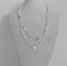 Silver circle necklace