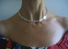 Paperclip 925 silver chain 40 cm
