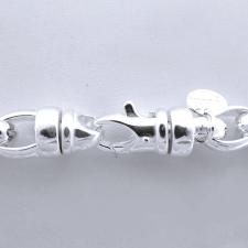 Men's silver bracelet made in tuscany italy