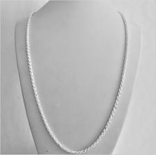 Men's sterling silver rope chain necklace