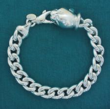 Sterling silver panther bracelet. 