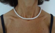 Collana maglia popcorn in argento 925