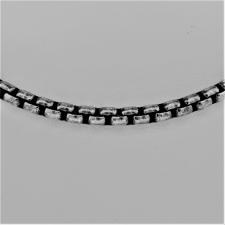 925 sterling silver oxidized box chain necklace 3.6mm