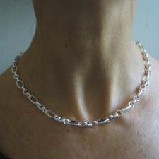 Silver figaro necklace 6mm 