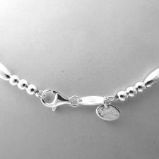 Collana sfere e ovali in argento 925