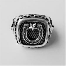 Anello uomo chevalier in argento 925. FERRO DI CAVALLO. MISURA 23.