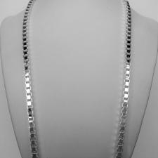 Sterling silver italian box chain necklace 4.7mm
