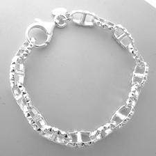 Bracciale catena marina traversino in argento 925