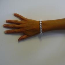 Sterling silver bead bracelet for woman - 10mm