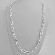 Men's sterling silver rectangular link necklace 7mm 