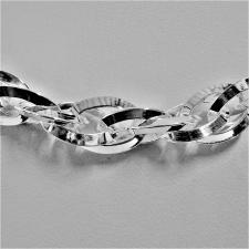 Silver double link necklace 8,5mm